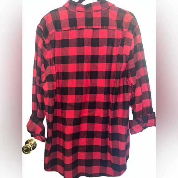 BR Long Sleeve Red Plaid Shirt XLT - Picture 3 of 4